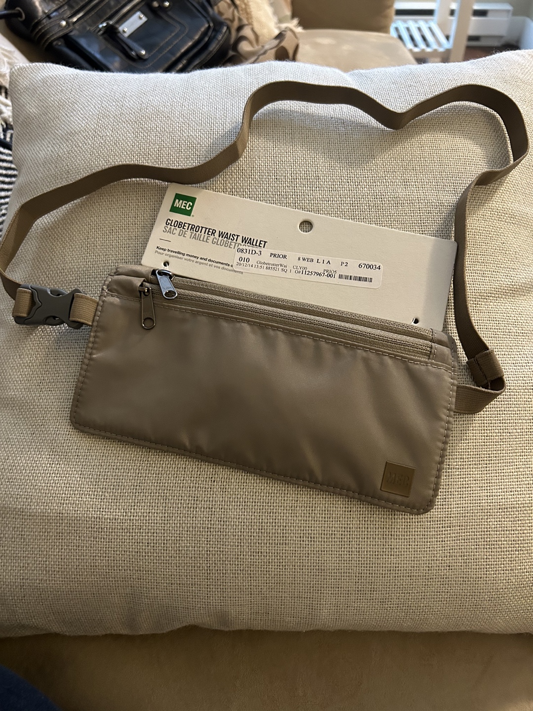 MEC Globetrotter Waist Wallet - Taupe