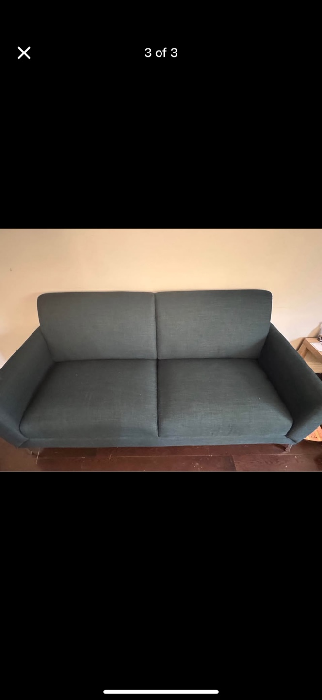 Dark Teal Two-Seater Sofa - photo 3