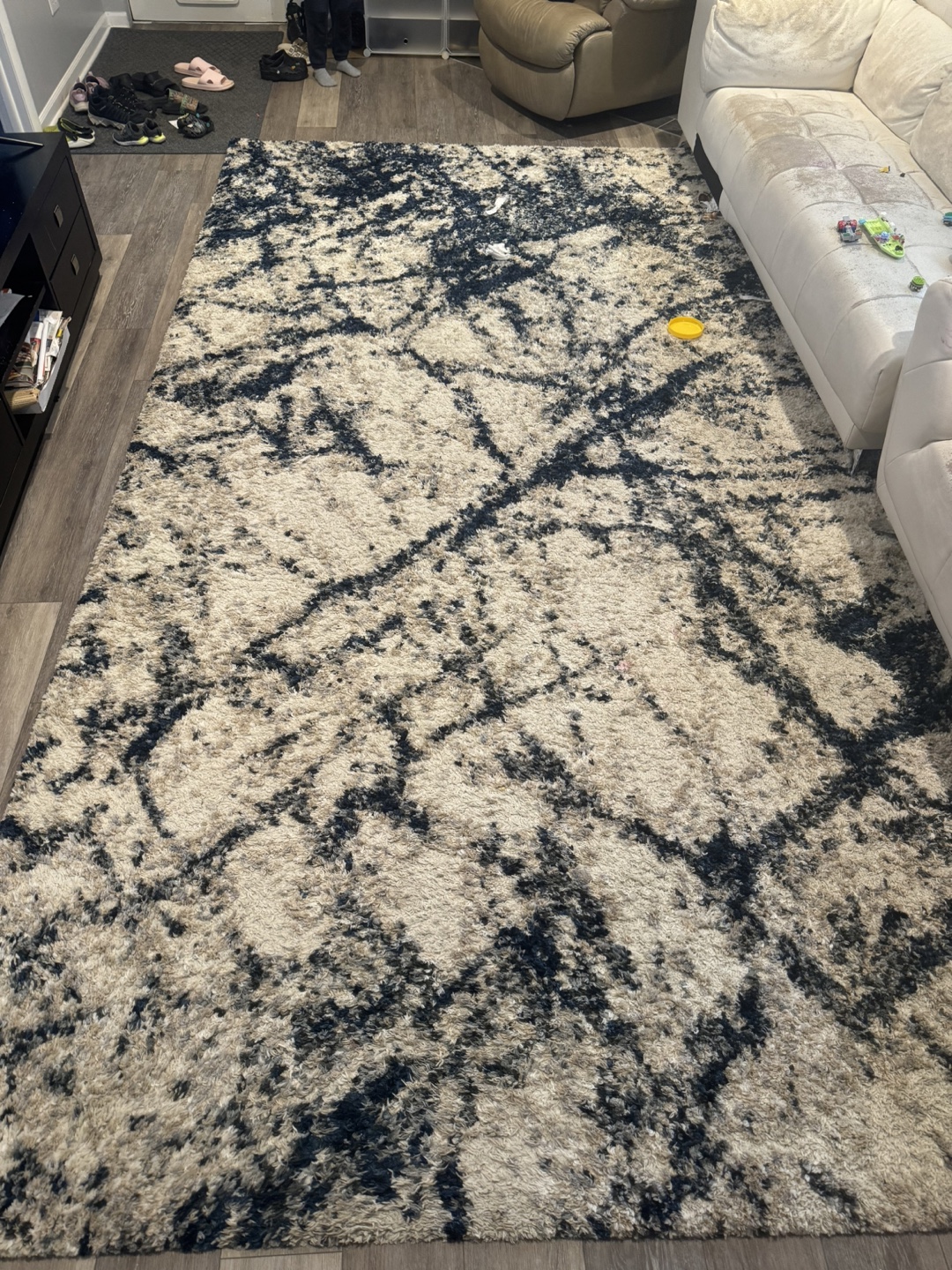 Thomasville Hudson Lush Shag Rug - Ivory Blue