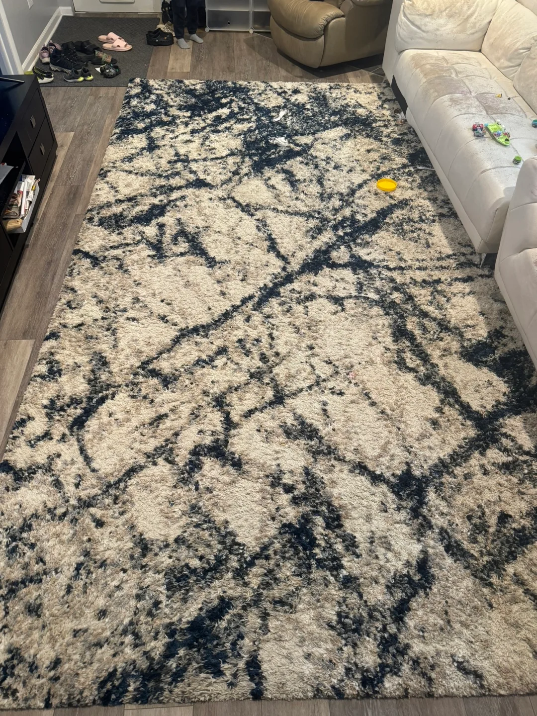 Thomasville Hudson Lush Shag Rug - Ivory Blue thumbnail