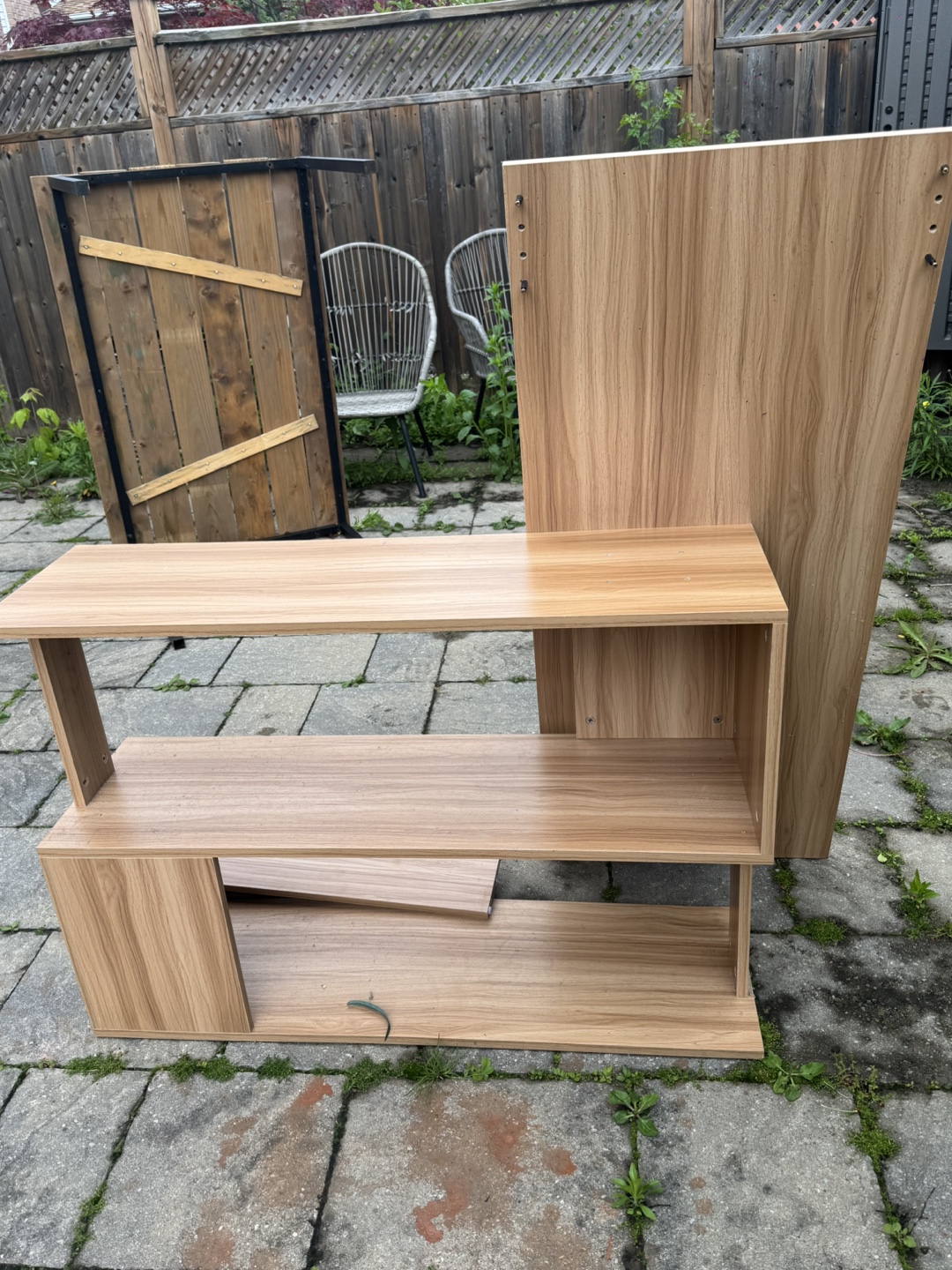 Disassembled Wooden Shelving Unit - photo 4