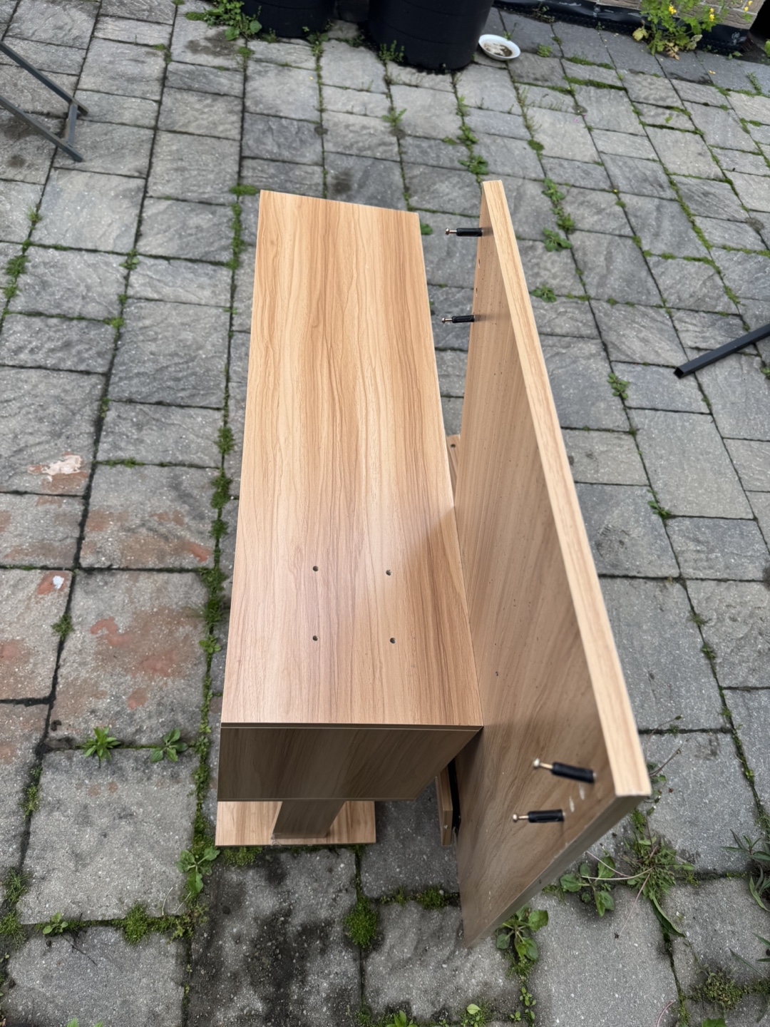 Disassembled Wooden Shelving Unit - photo 2