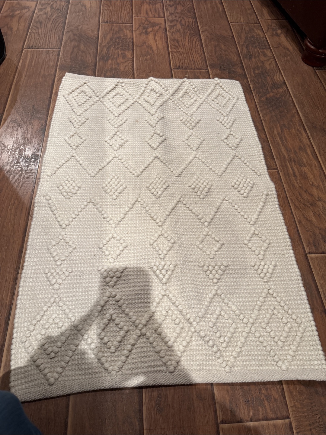 Cream Colored Woven Rug