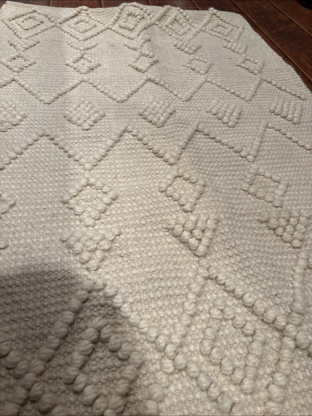 Cream Colored Woven Rug - photo 2