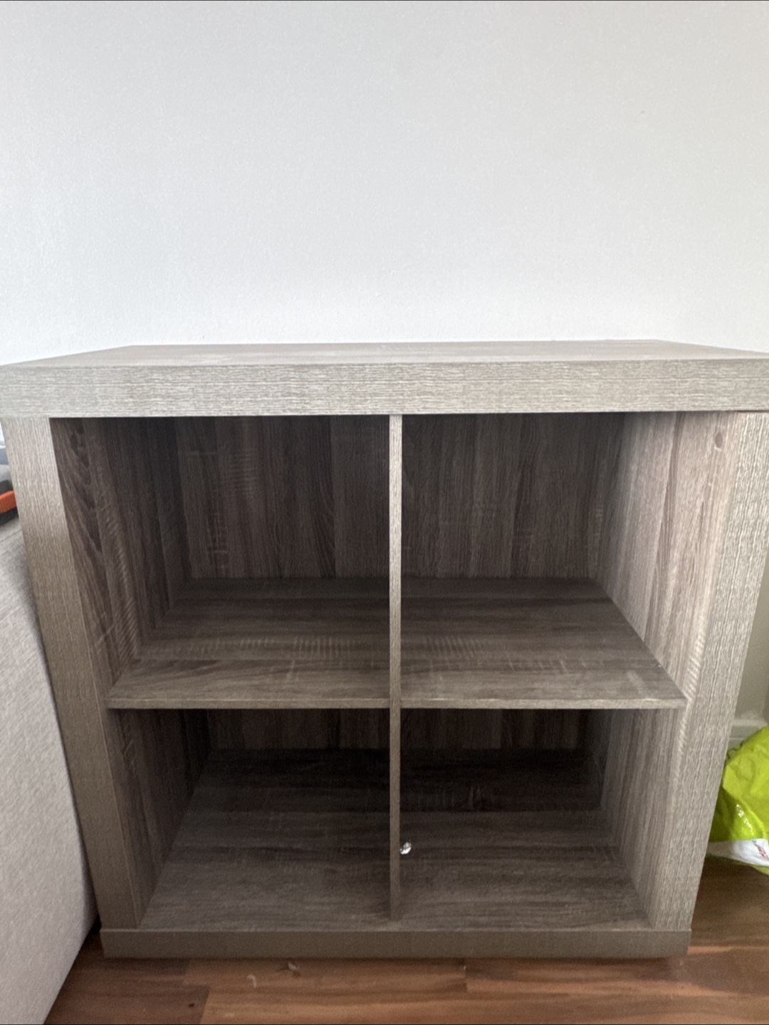 Grey Wood 4-Cube Storage Organizer
