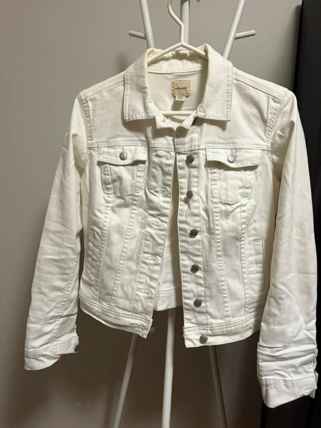 G.H. Bass & Co. White Denim Jacket - Size Small thumbnail