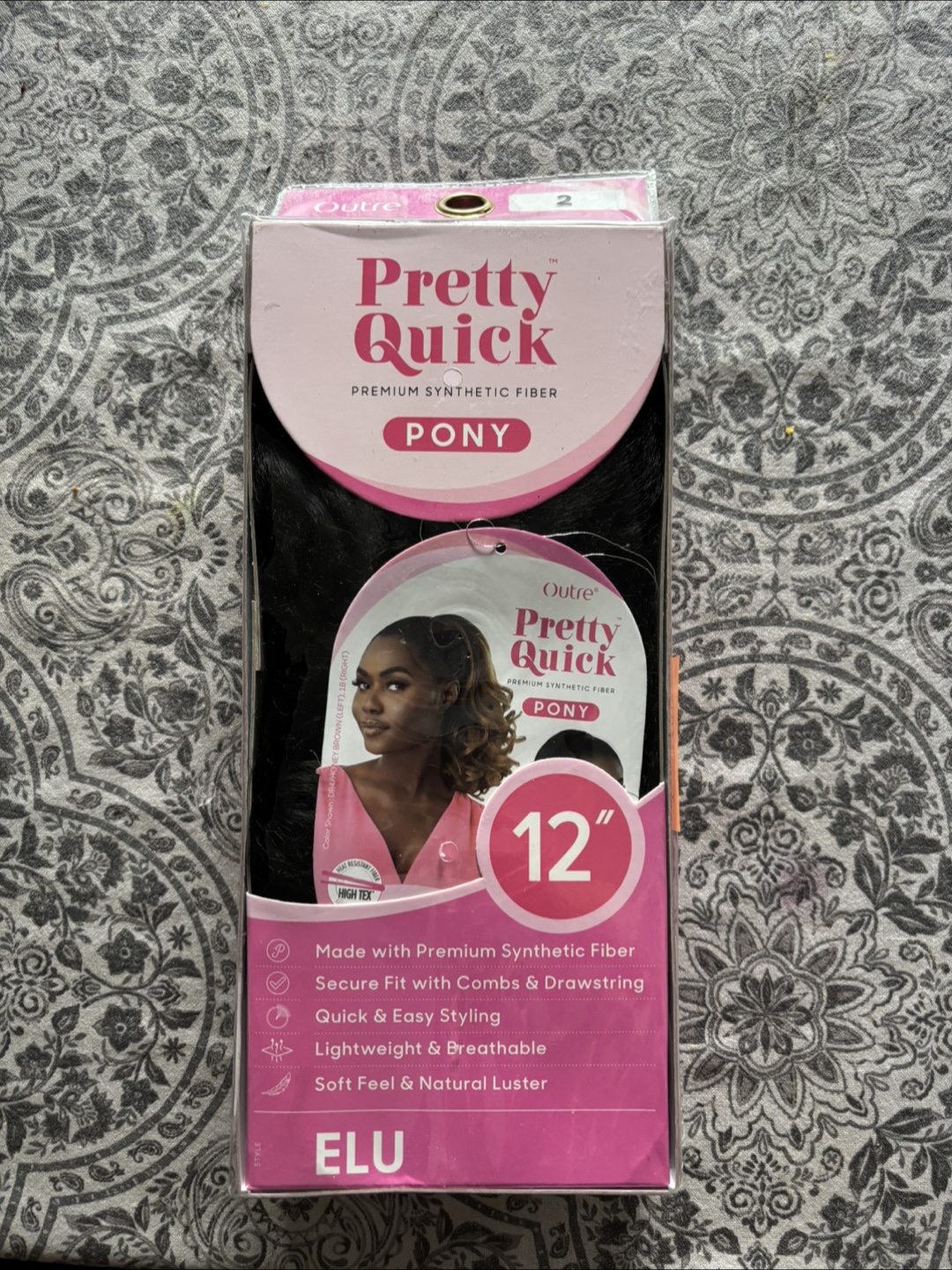 Outre Pretty Quick Ponytail - 12" - Black