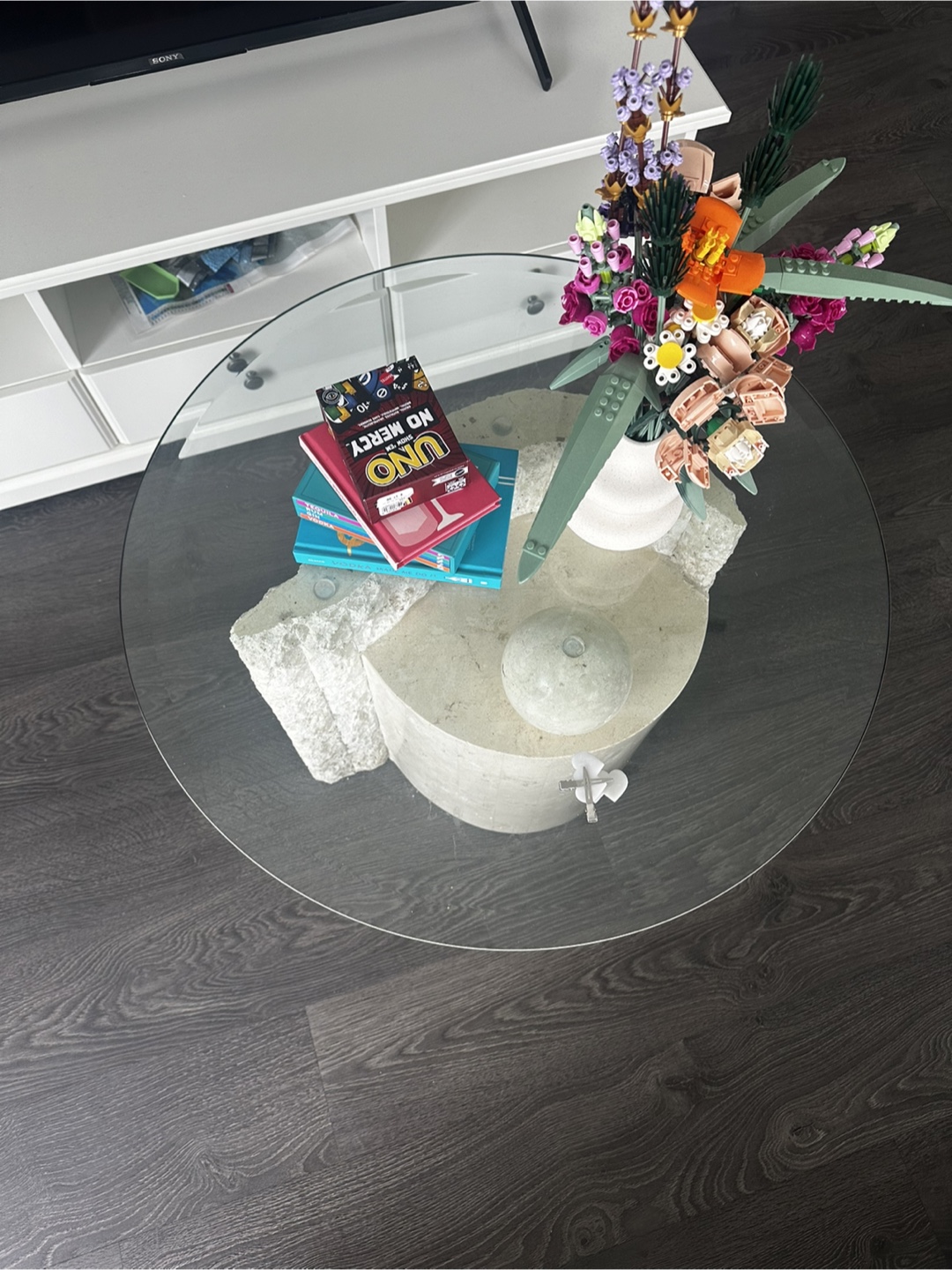 Unique Stone and Glass Coffee Table - photo 3