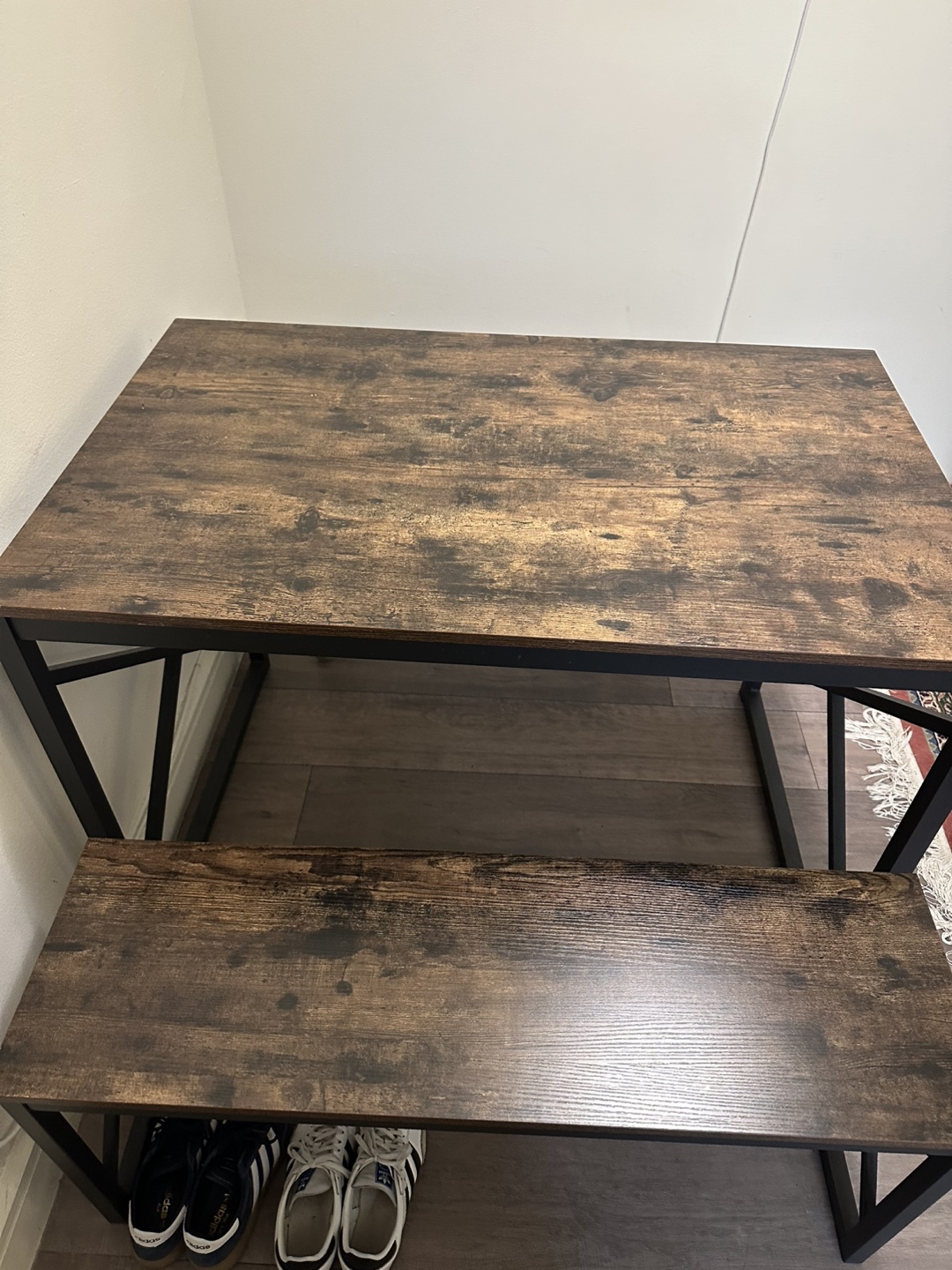 VECELO Kitchen Table with 2 Benches - photo 3