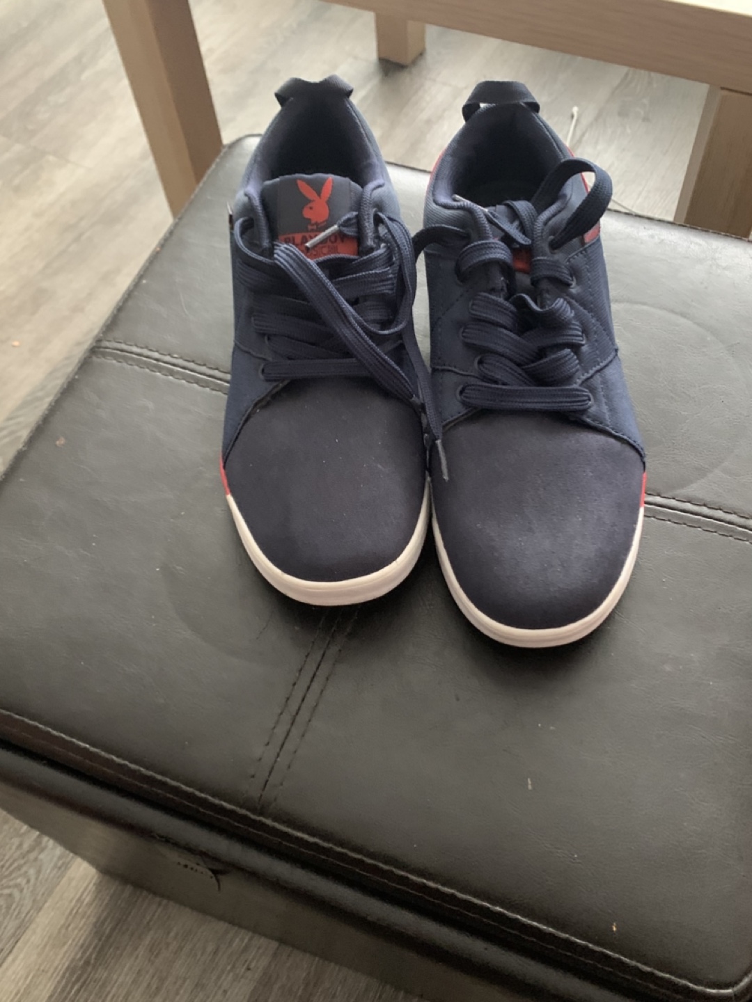 Playboy Men's Navy Blue and Red Sneakers - photo 2