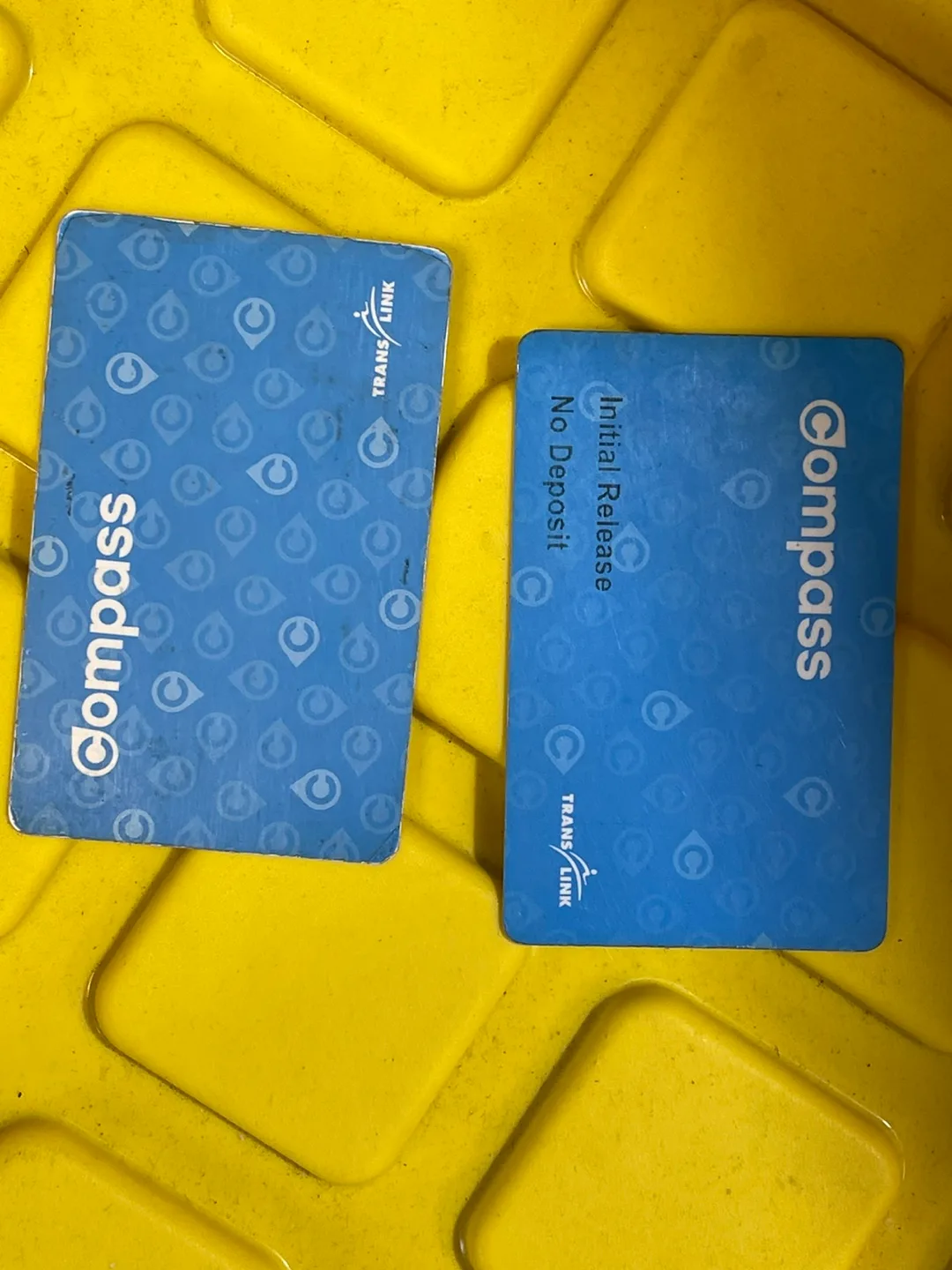 Two used Compass cards - Initial Release, No Deposit thumbnail