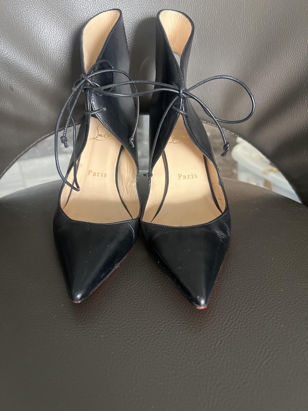 Christian Louboutin Black Leather Heels