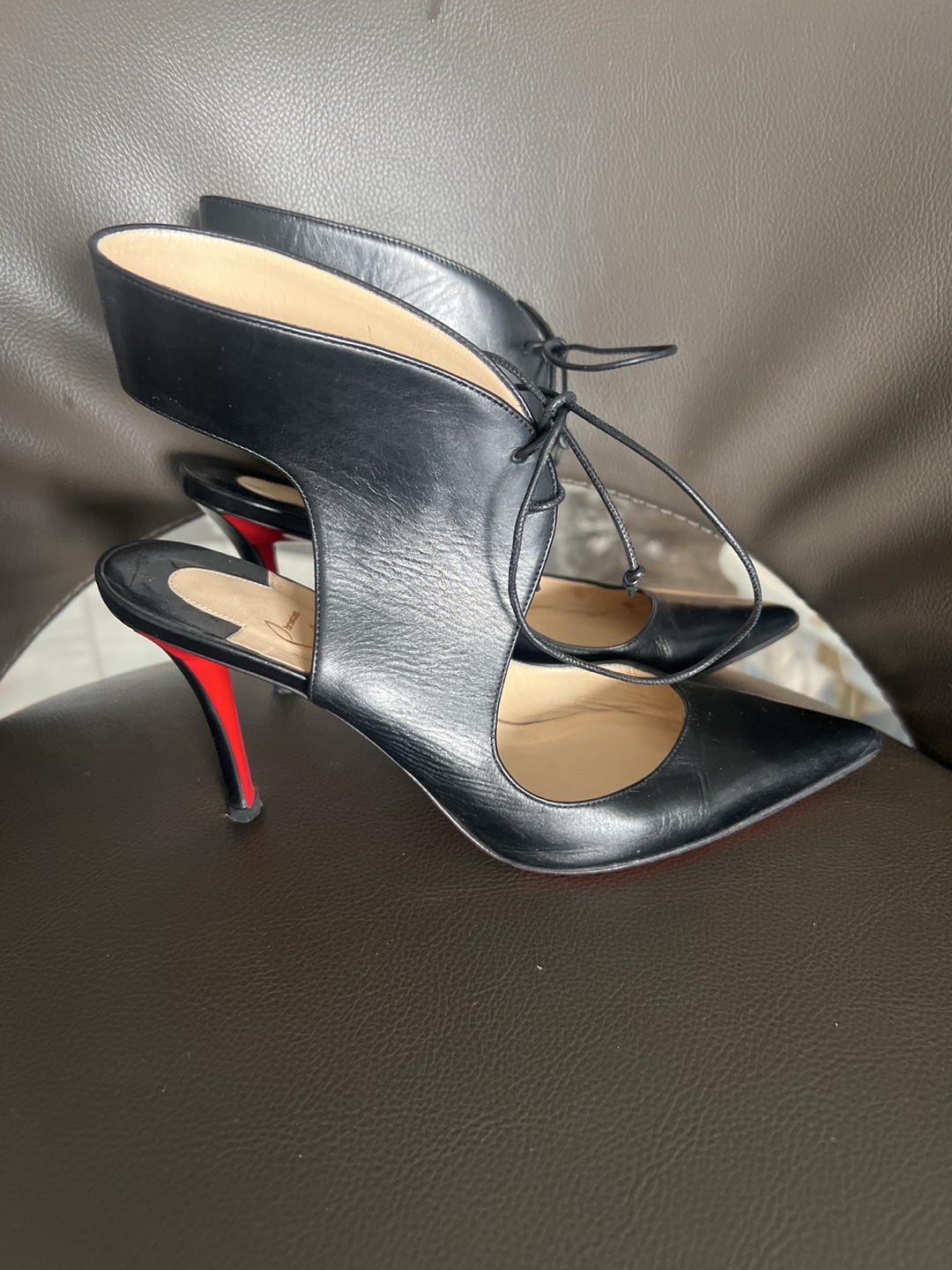 Christian Louboutin Black Leather Heels - photo 2