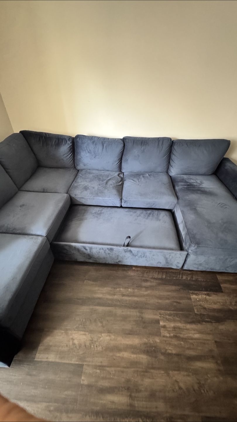 U-Shaped Sectional Sofa Bed with Storage - photo 5