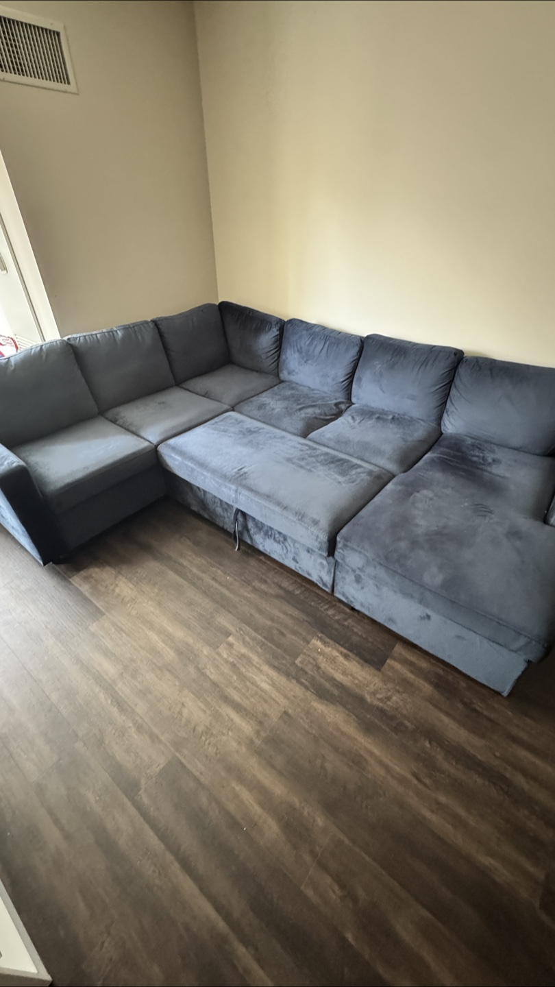 U-Shaped Sectional Sofa Bed with Storage - photo 4