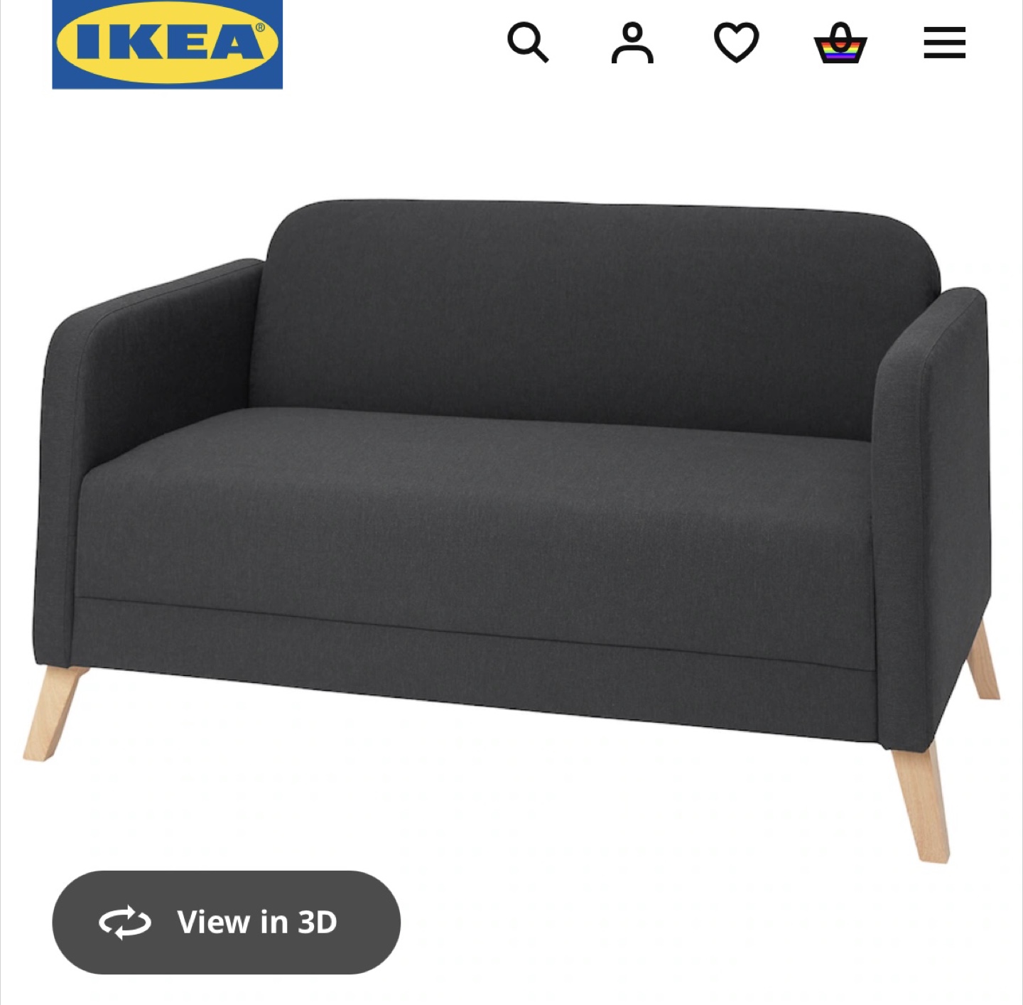IKEA LINANÄS Loveseat - Dark Gray - photo 3