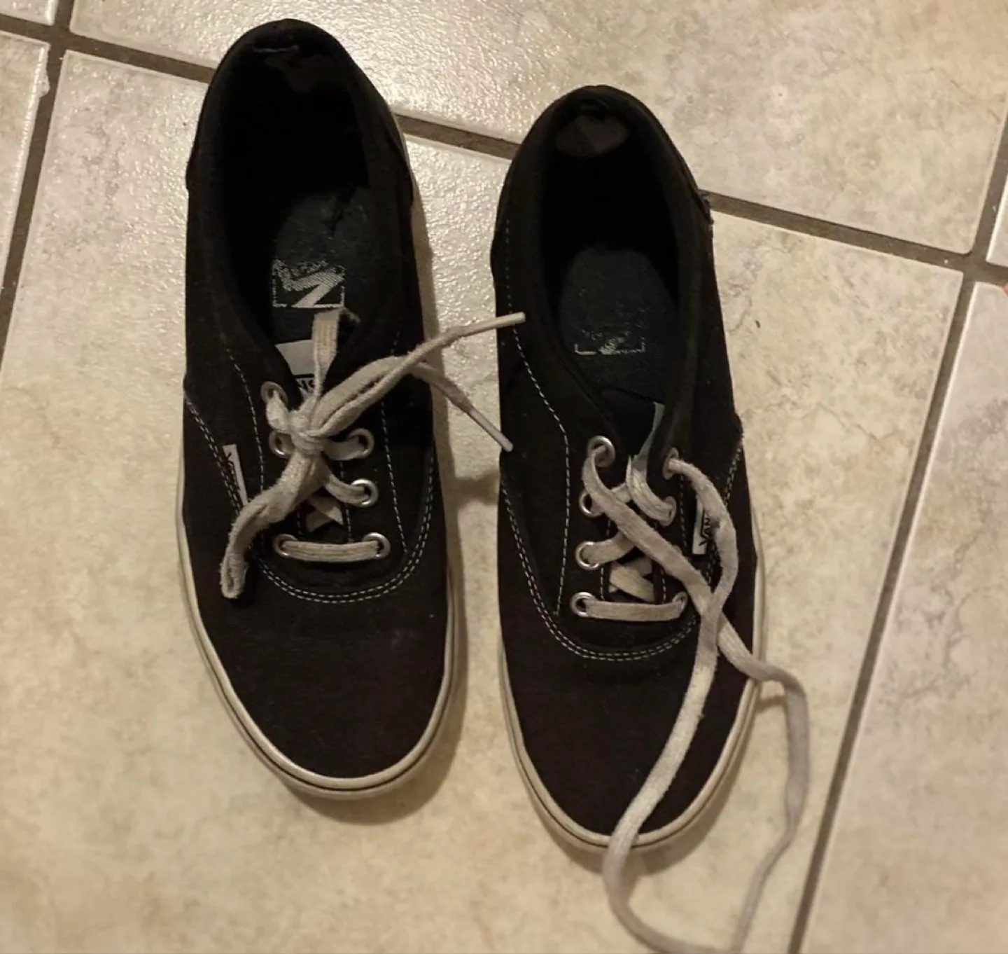 Vans Women's Size 6.5 Black Canvas Sneakers thumbnail