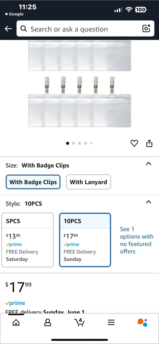 Bulk lot of clear plastic badge holders image indicator(2)