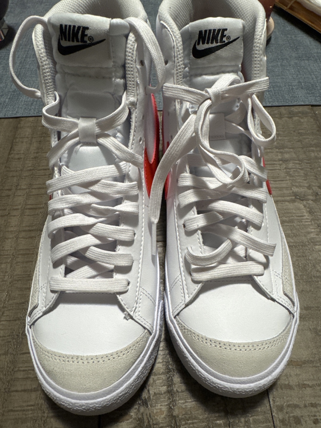Nike Blazer Mid '77 High Top Sneakers - White/University Red - photo 2