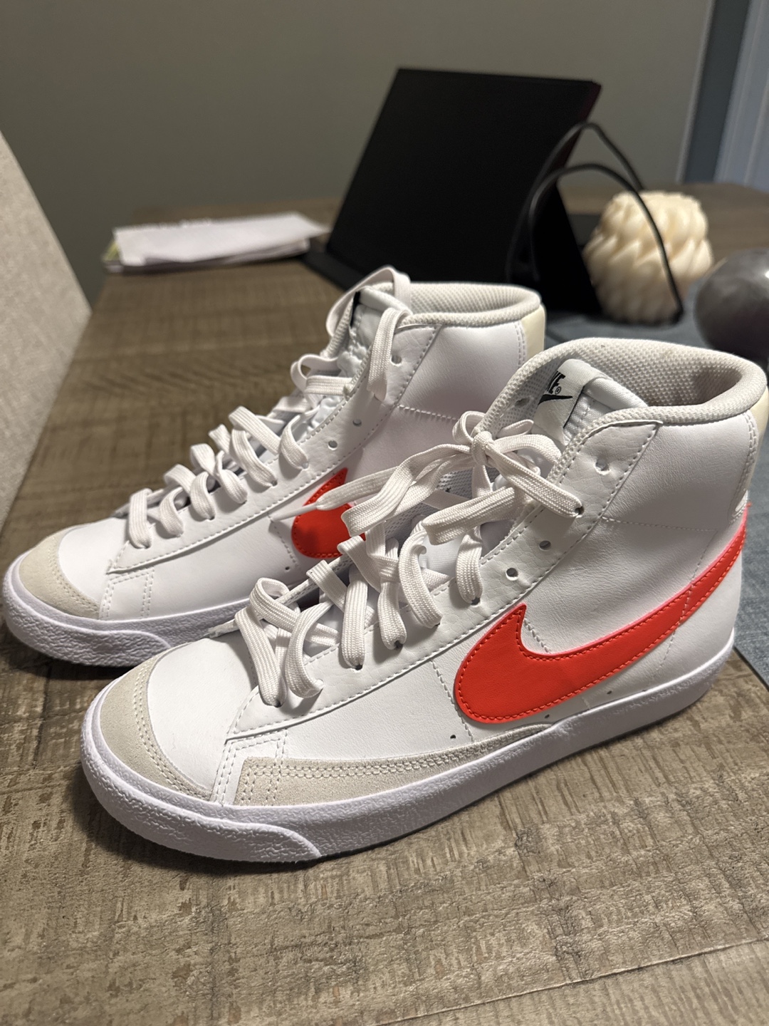 Nike Blazer Mid '77 High Top Sneakers - White/University Red