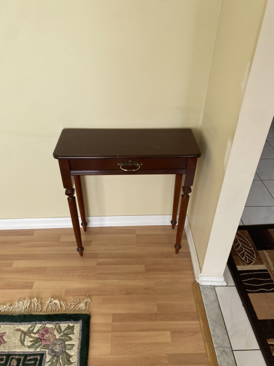 Dark Brown Wooden Console Table - photo 2