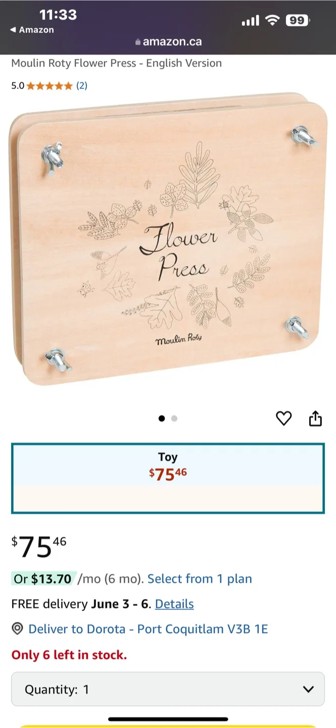 Moulin Roty Flower Press - brand new image indicator(2)