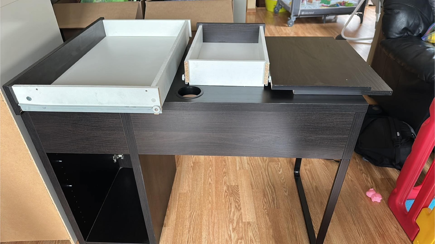 Dark brown desk - photo 2