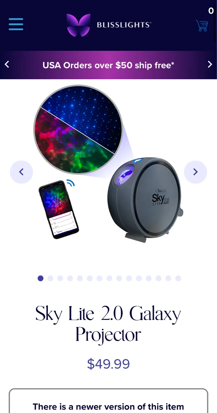 BlissLights Sky Lite 2.0 Galaxy Projector image indicator(2)