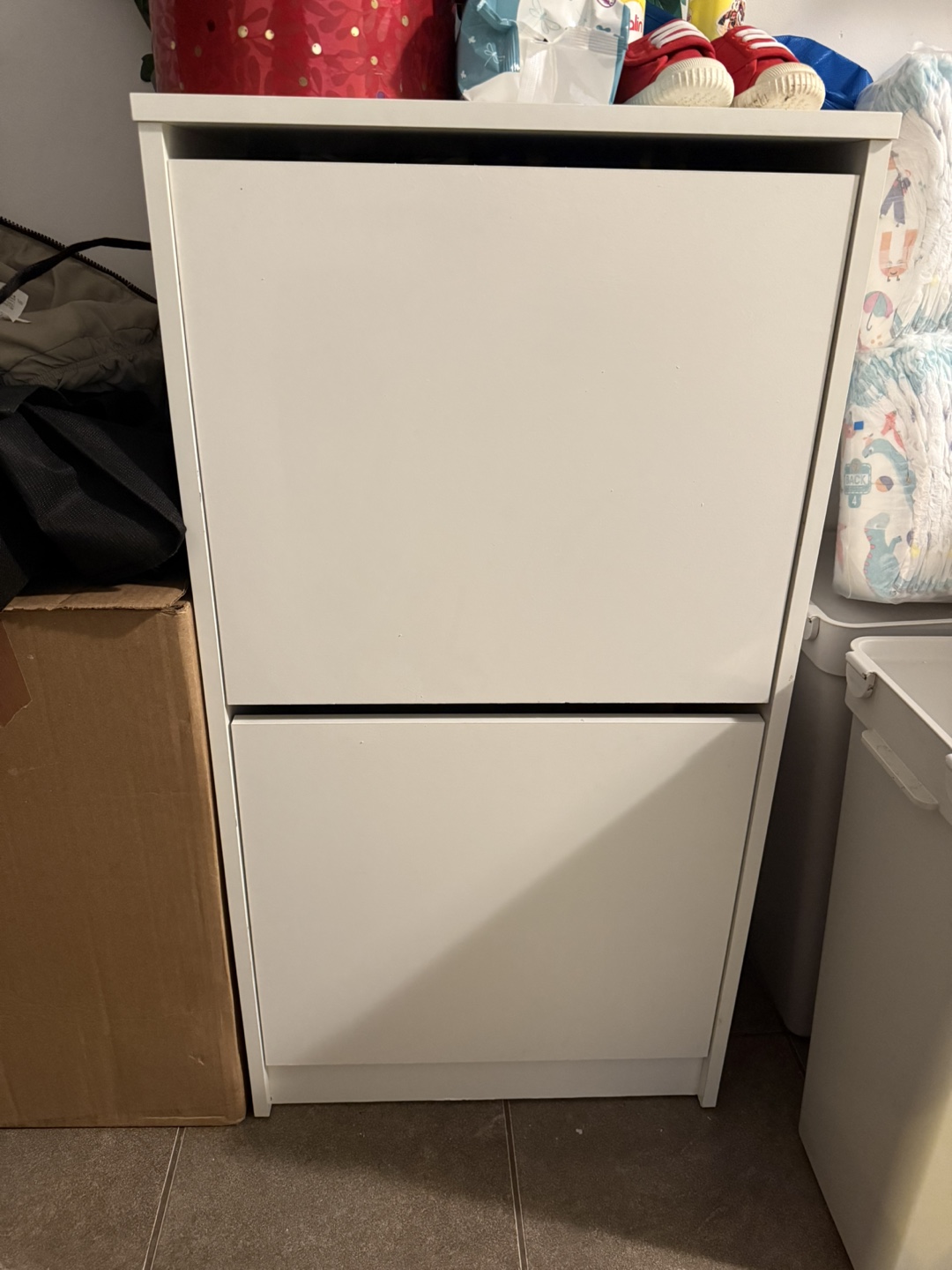 Ikea White Two-Drawer Storage Cabinet