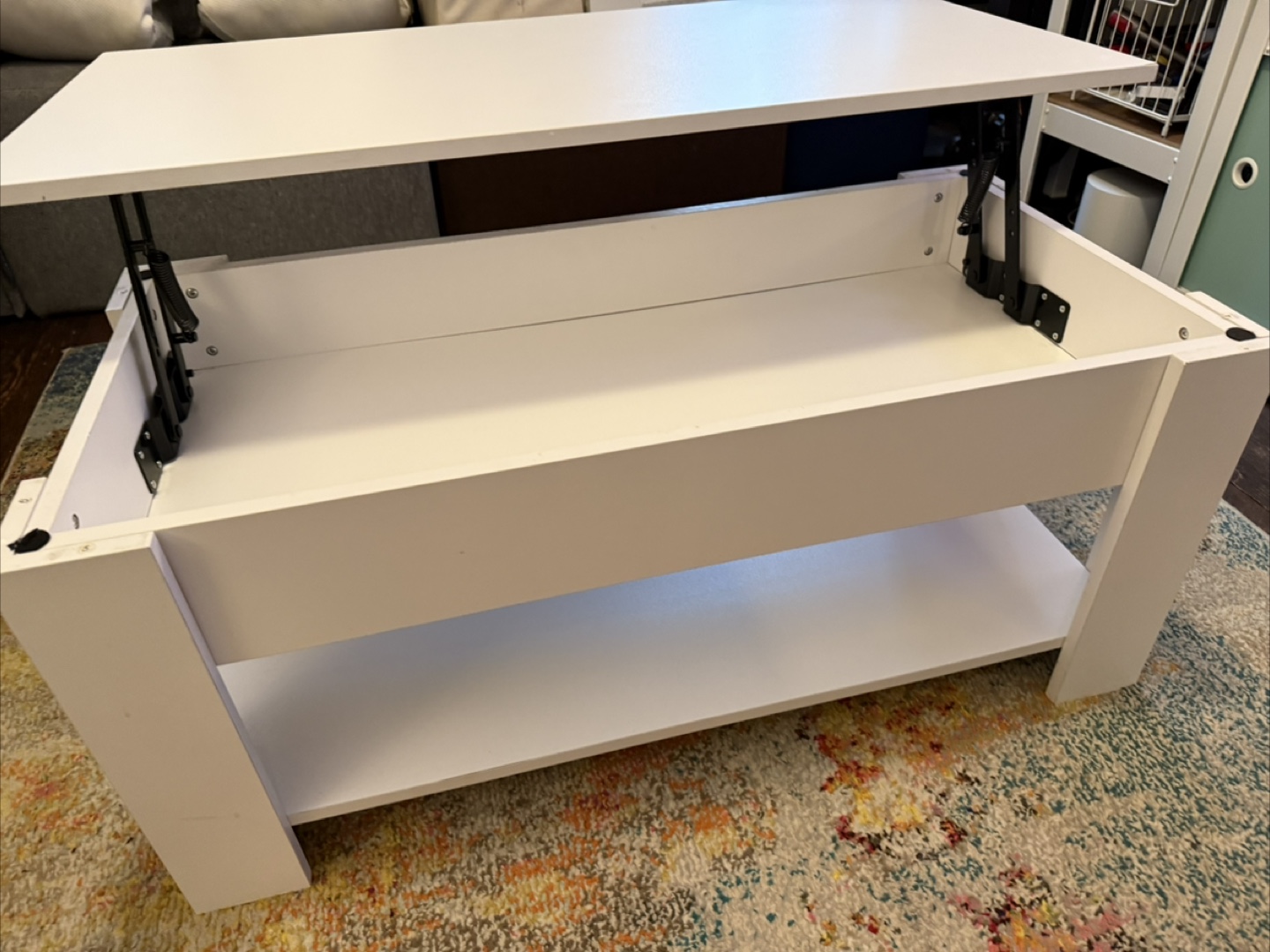 White Lift-Top Coffee Table - photo 5
