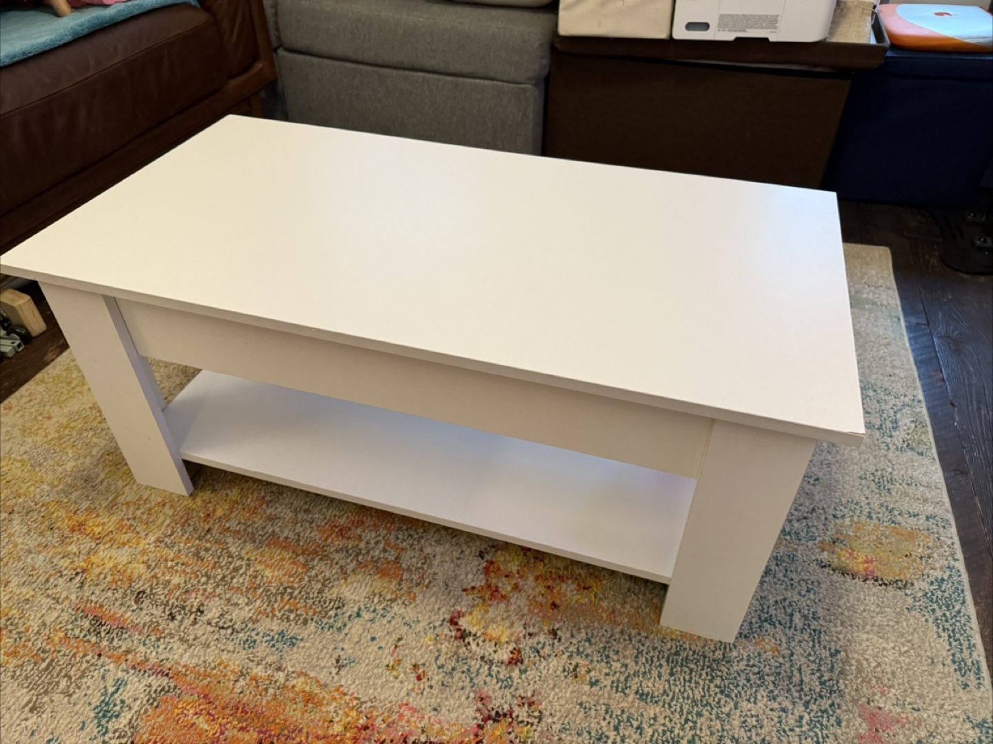 White Lift-Top Coffee Table - photo 2