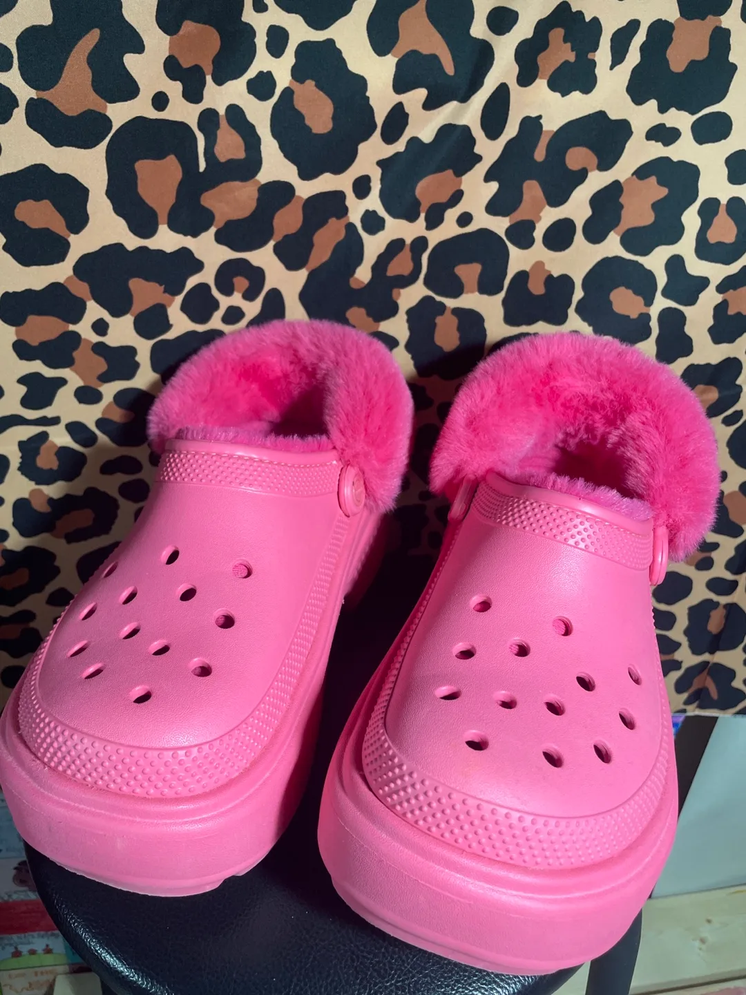 Crocs Pink Fur Lined thumbnail