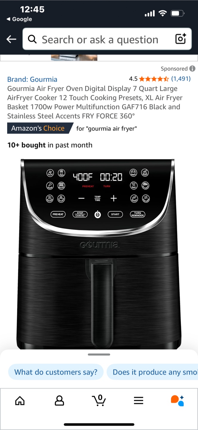 Gourmia Air Fryer