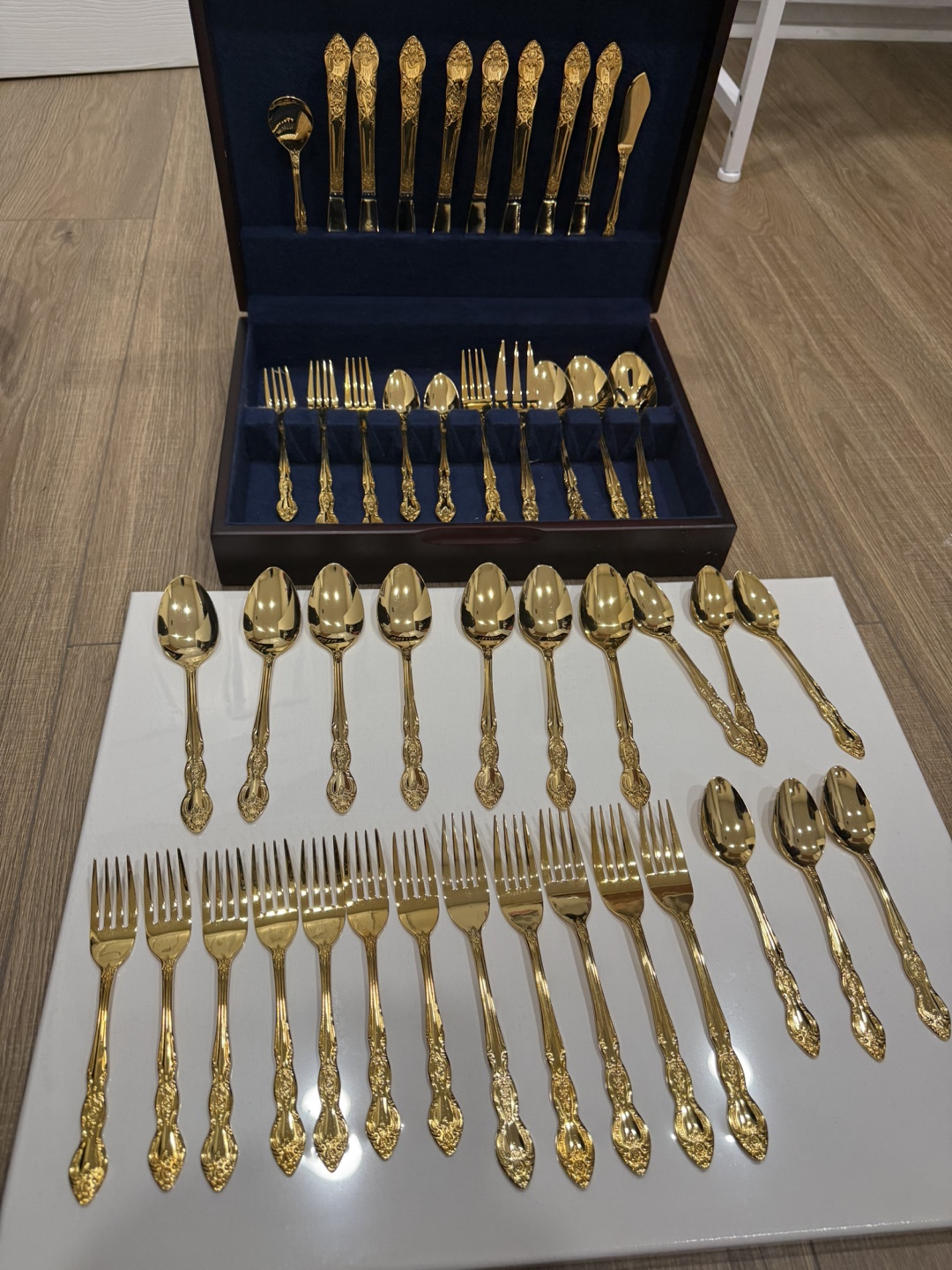 korea gold plated silverware set - photo 3