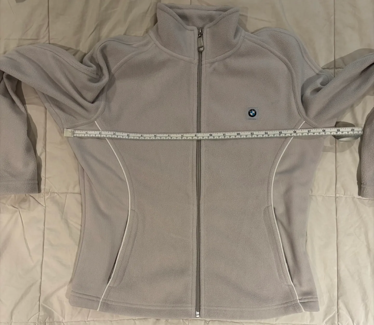 BMW Lifestyle Fleece Jacket Women’s Small Gray Full Zip Outdoor image indicator(5)