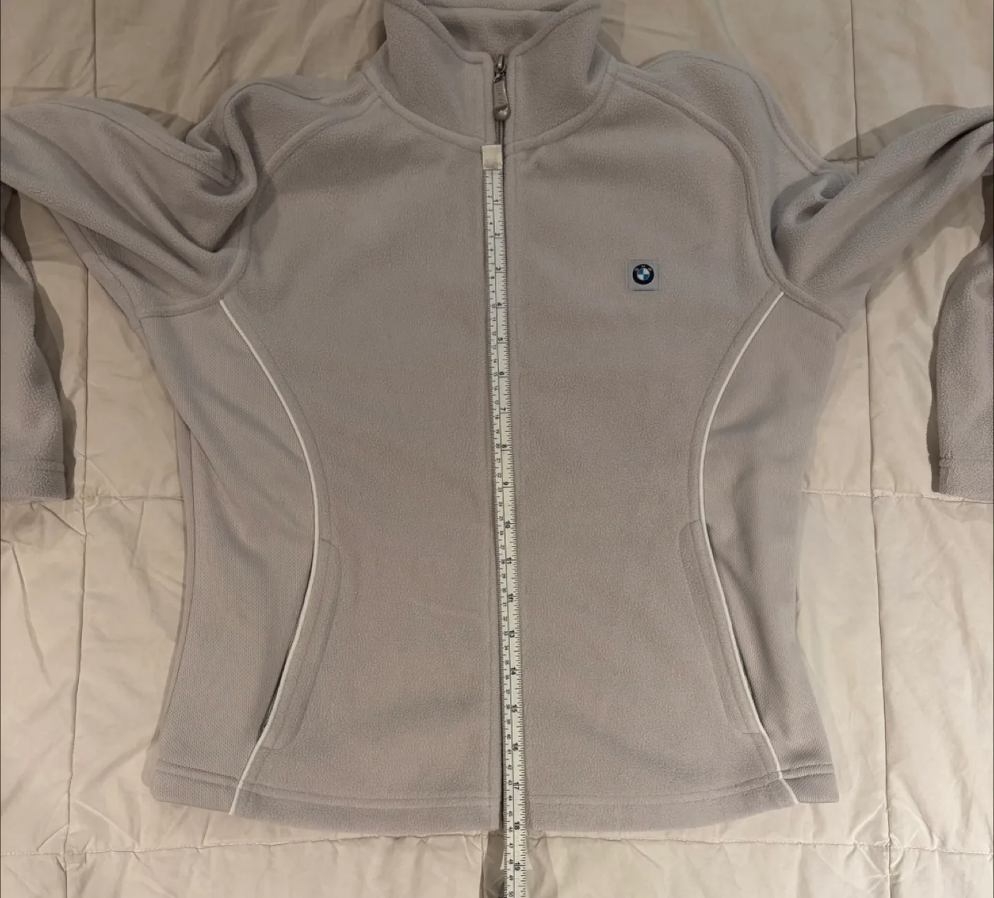 BMW Lifestyle Fleece Jacket Women’s Small Gray Full Zip Outdoor image indicator(6)