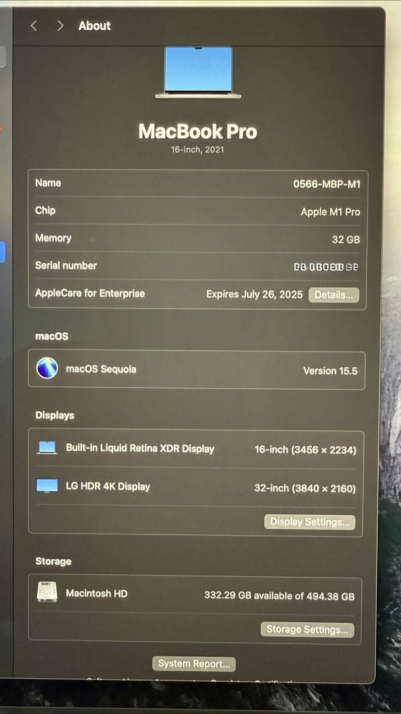 MacBook Pro 16” (2021) – M1 Pro | 32GB RAM | 512GB SSD - photo 3