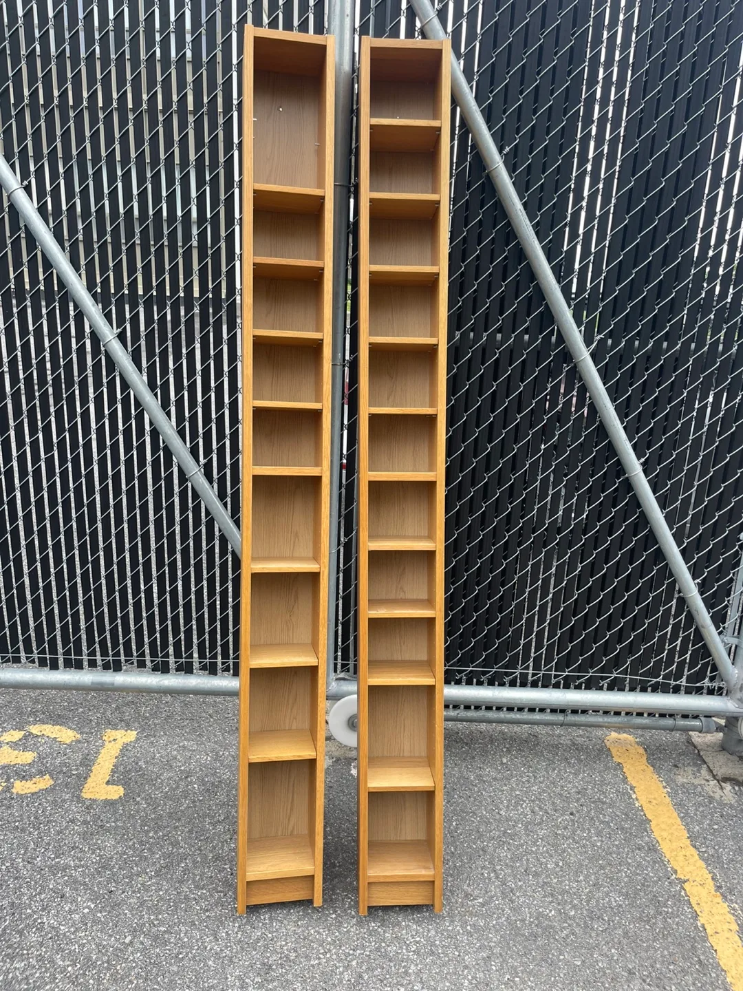 Tall wooden shelves thumbnail
