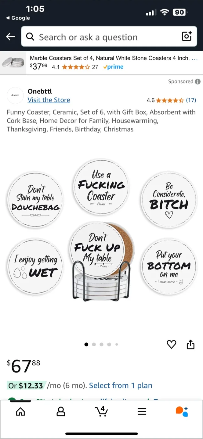 Girls night coasters set image indicator(2)