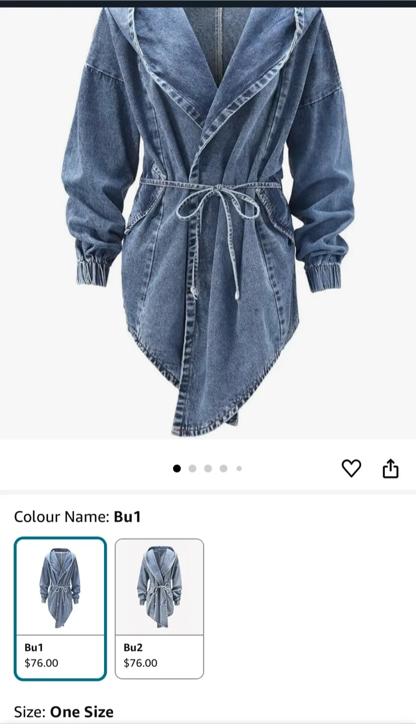 Women's  Vintage  Denim Jacket image indicator(5)