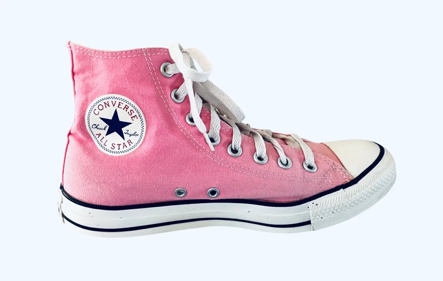 Converse Chuck Taylor High Top Pink Sneakers Size 10 thumbnail