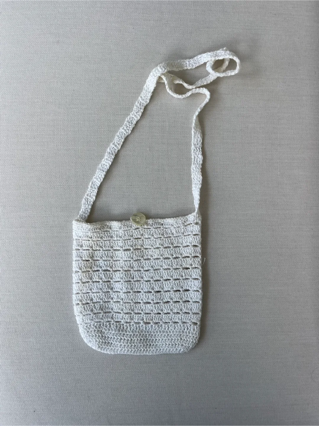 White Crochet Shoulder Bag thumbnail