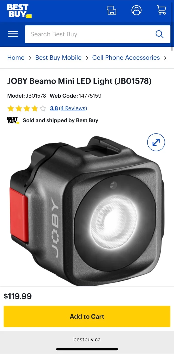 JOBY Beamo Mini LED Light. New! Sealed Box. image indicator(6)