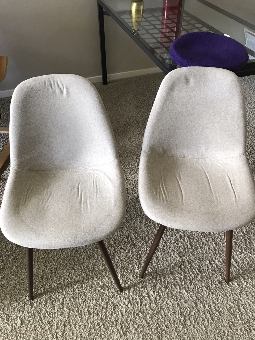 Set of Two Upholstered Dining Chairs