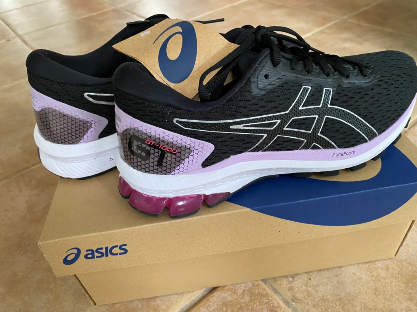 Brand NEW Asics GT-1000 Black Running Shoes image indicator(4)