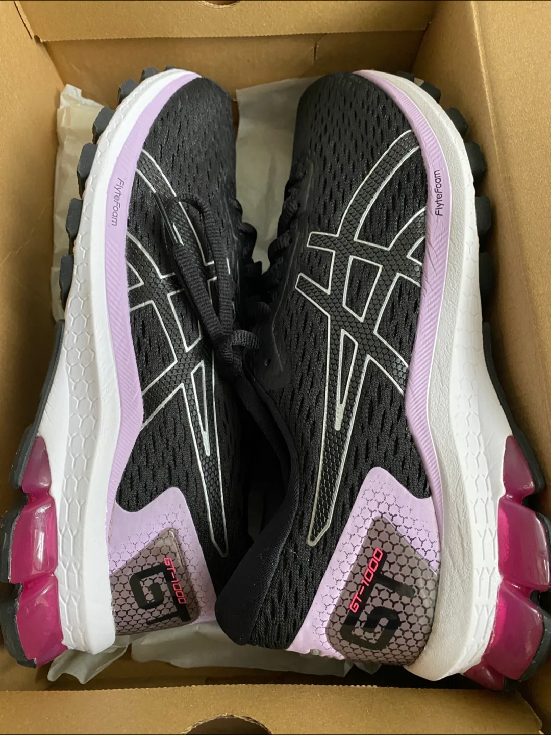 Brand NEW Asics GT-1000 Black Running Shoes image indicator(8)