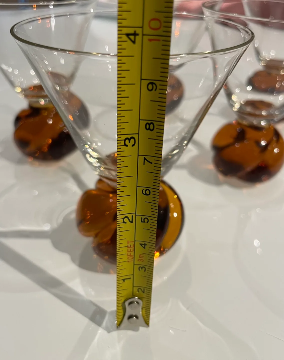 Set of 5 Elegant Vintage Crystal Martini Glasses image indicator(7)