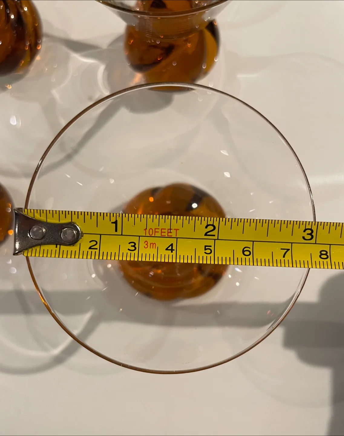 Set of 5 Elegant Vintage Crystal Martini Glasses image indicator(8)