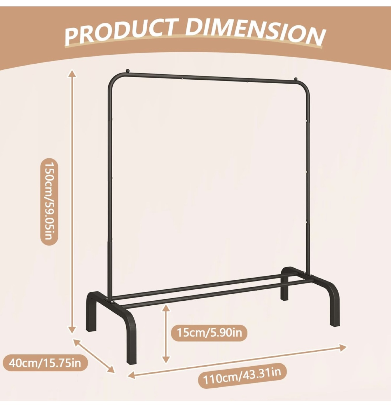 Metal Garment Rack - photo 2