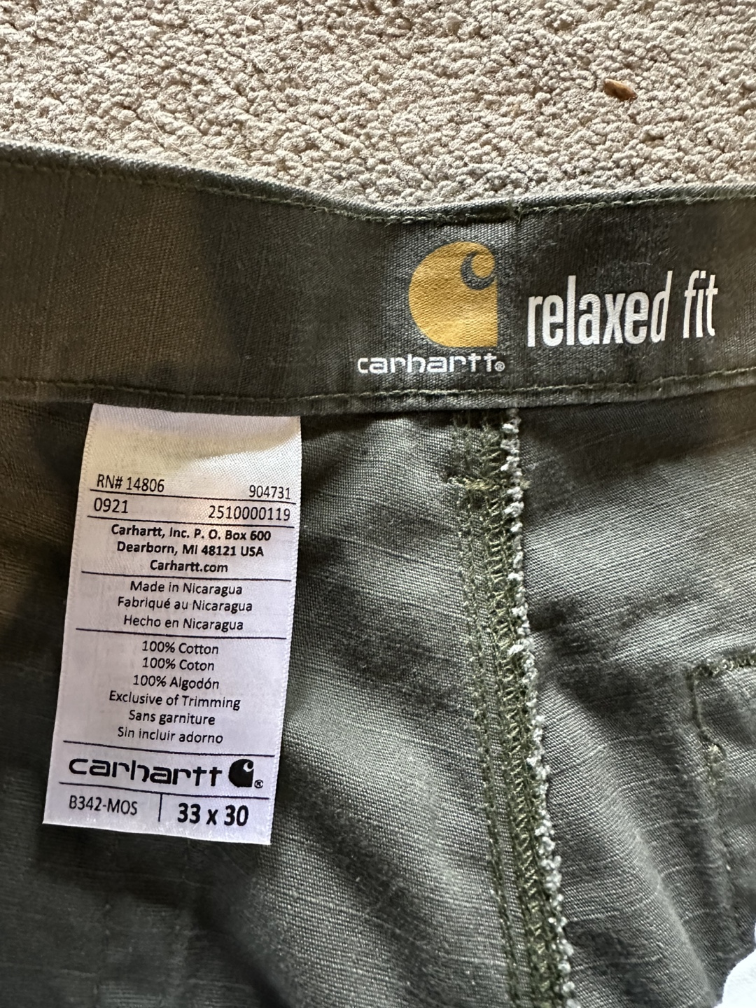 Carhartt Green Cargo Pants - photo 4